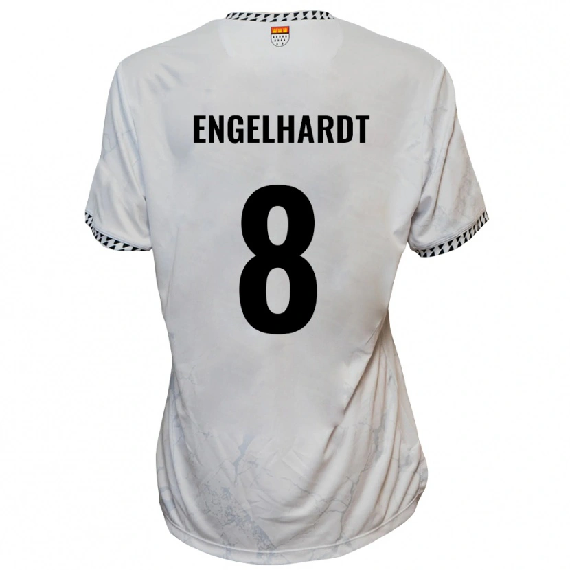 DanxenレディースFlorian Engelhardt#8白 黒アウェイシャツ2025/26ジャージーユニフォーム