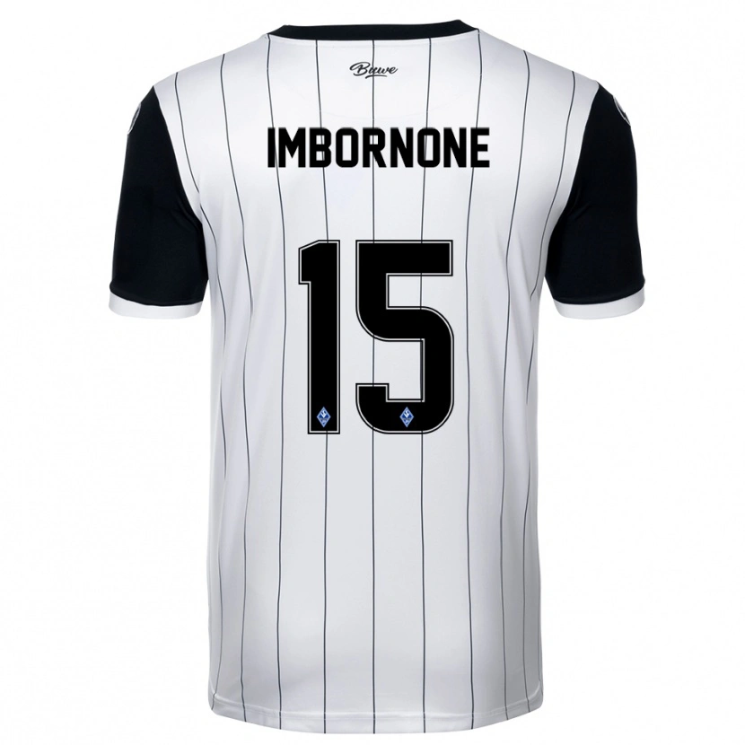 DanxenレディースFabio Imbornone#15白 黒アウェイシャツ2025/26ジャージーユニフォーム