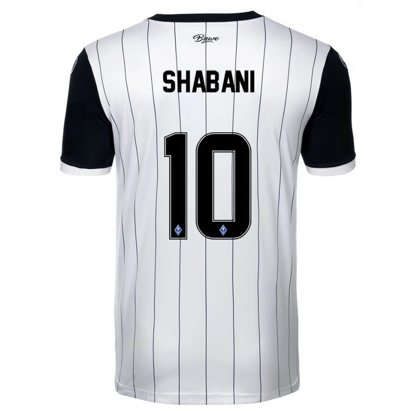 DanxenレディースDavid Shabani#10白 黒アウェイシャツ2025/26ジャージーユニフォーム