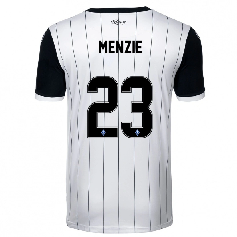 DanxenレディースAamir Menzie#23白 黒アウェイシャツ2025/26ジャージーユニフォーム