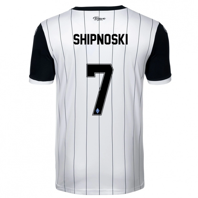DanxenレディースNicklas Shipnoski#7白 黒アウェイシャツ2025/26ジャージーユニフォーム