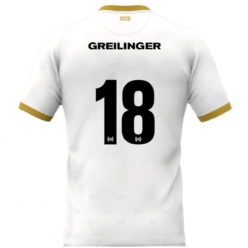 DanxenレディースFabian Greilinger#18白 金アウェイシャツ2025/26ジャージーユニフォーム