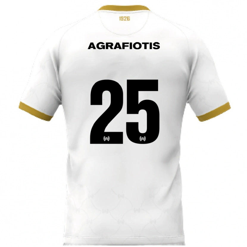 DanxenレディースNikolas Agrafiotis#25白 金アウェイシャツ2025/26ジャージーユニフォーム