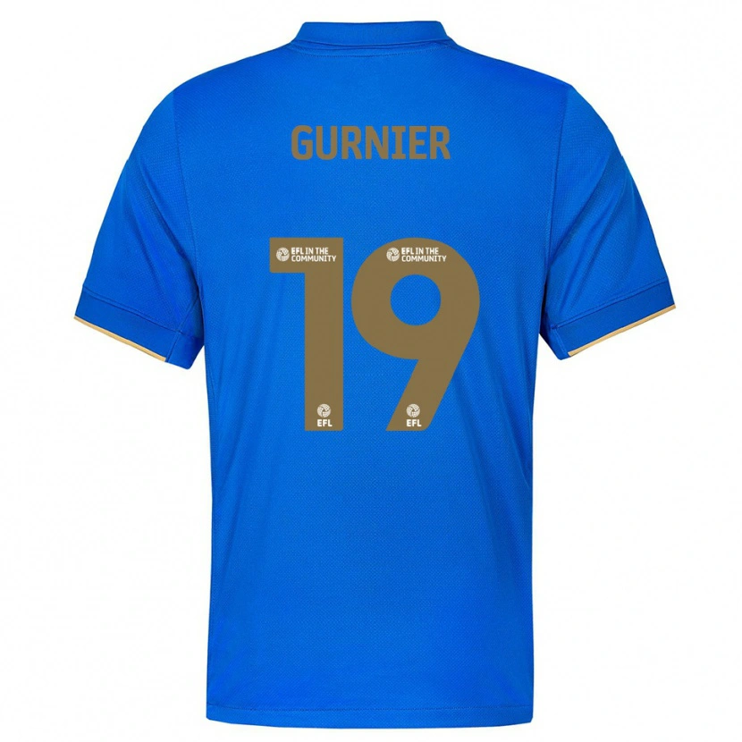 DanxenキッズAurelien Gurnier#19青 金ホームシャツ2025/26ジャージーユニフォーム