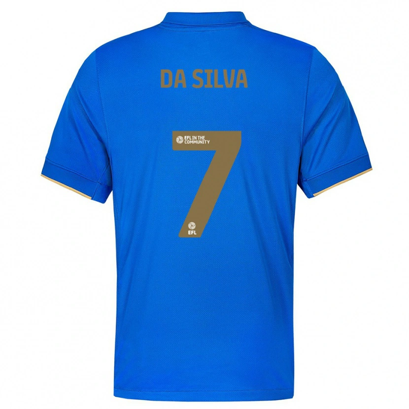 DanxenキッズAlezandro Da Silva#7青 金ホームシャツ2025/26ジャージーユニフォーム
