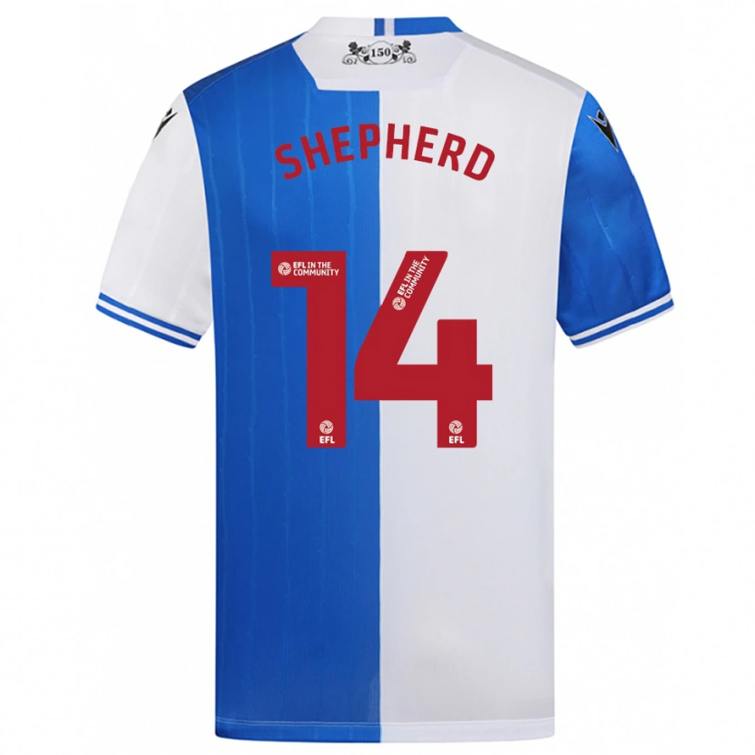 DanxenキッズLucy Shepherd#14青 白ホームシャツ2025/26ジャージーユニフォーム