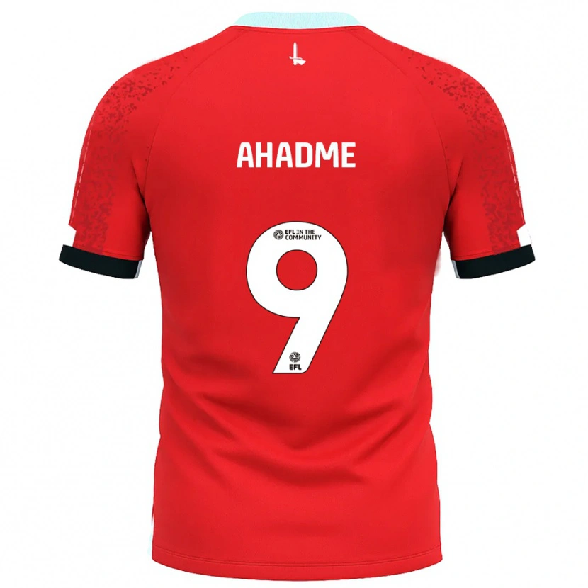 DanxenキッズGassan Ahadme#9赤 白ホームシャツ2025/26ジャージーユニフォーム