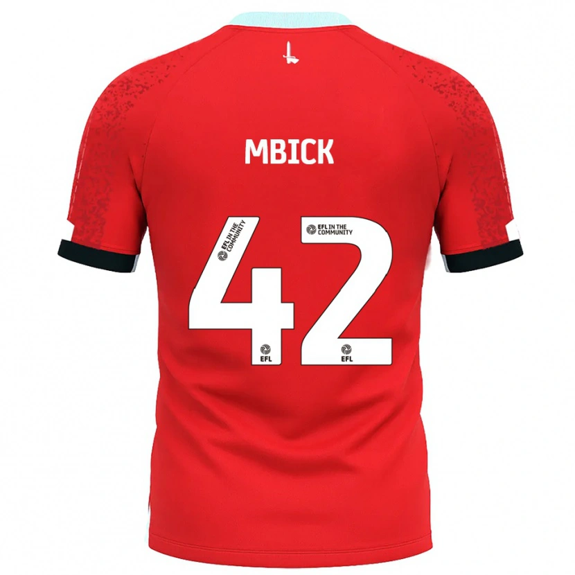 DanxenキッズMicah Mbick#42赤 白ホームシャツ2025/26ジャージーユニフォーム