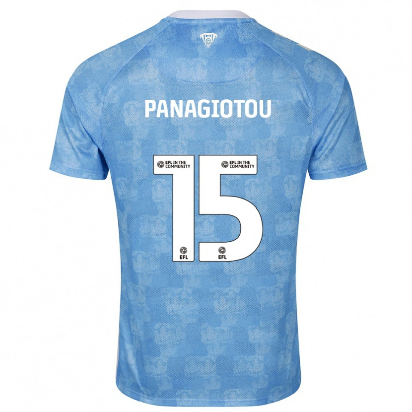 DanxenキッズConstantine Panagiotou#15水色 白ホームシャツ2025/26ジャージーユニフォーム