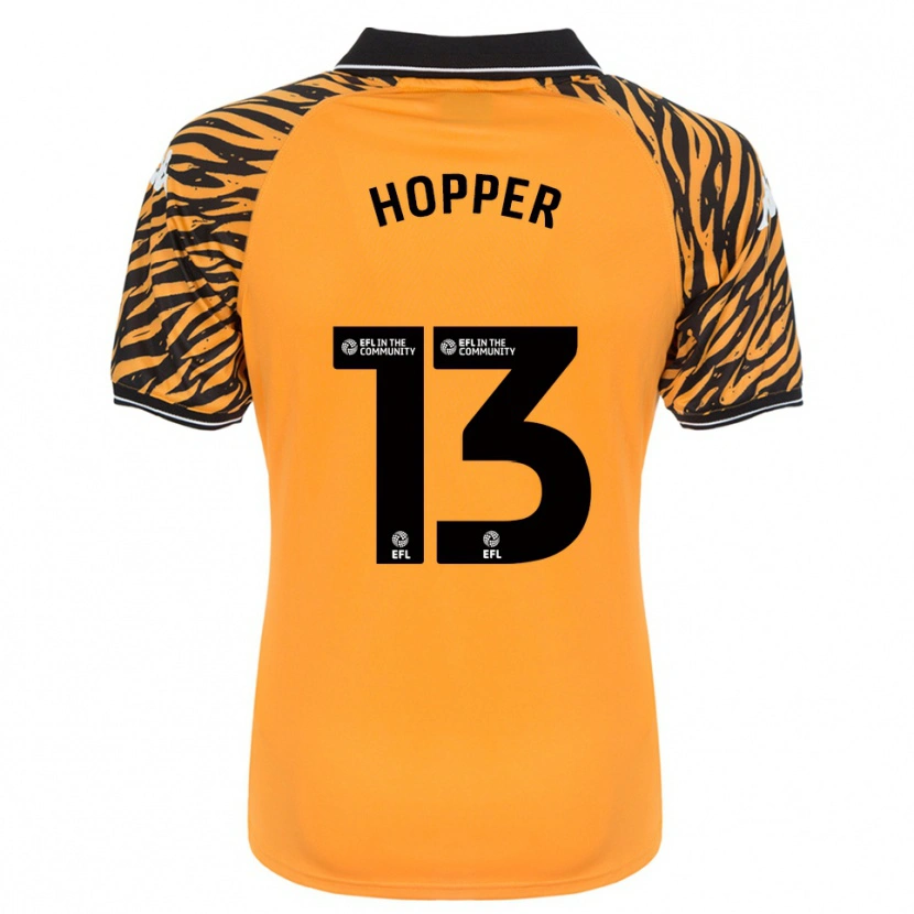 DanxenキッズJake Hopper#13オレンジ 黒ホームシャツ2025/26ジャージーユニフォーム