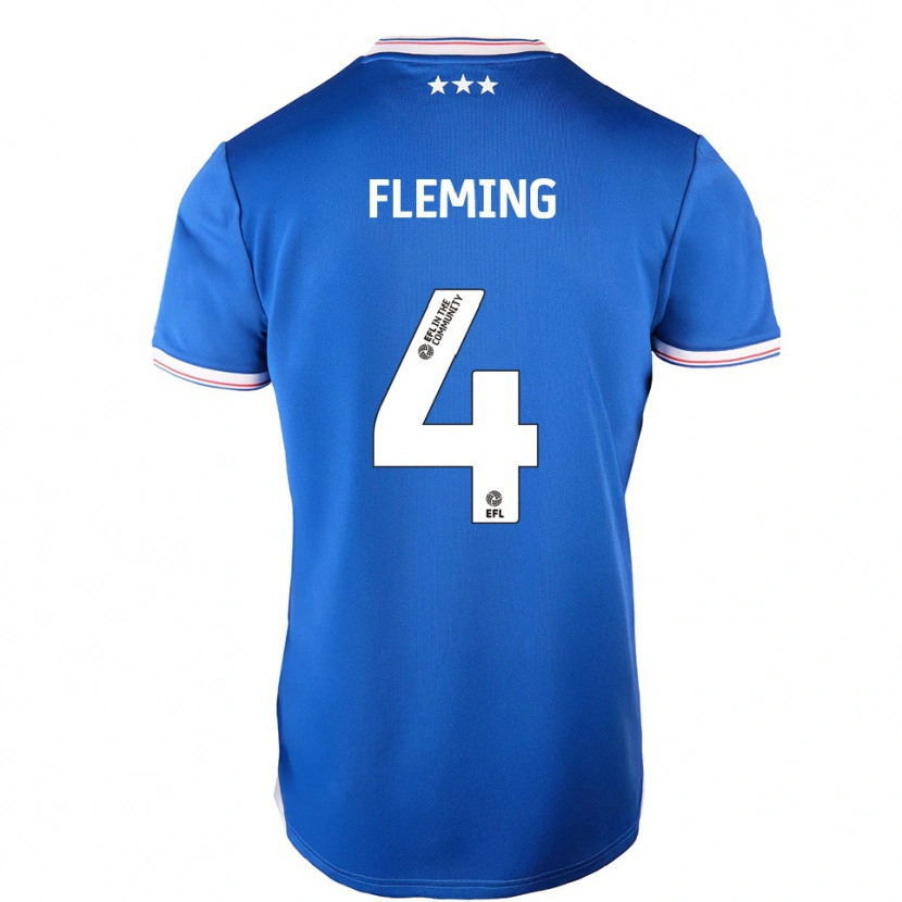 DanxenキッズCharlotte Fleming#4青 白ホームシャツ2025/26ジャージーユニフォーム
