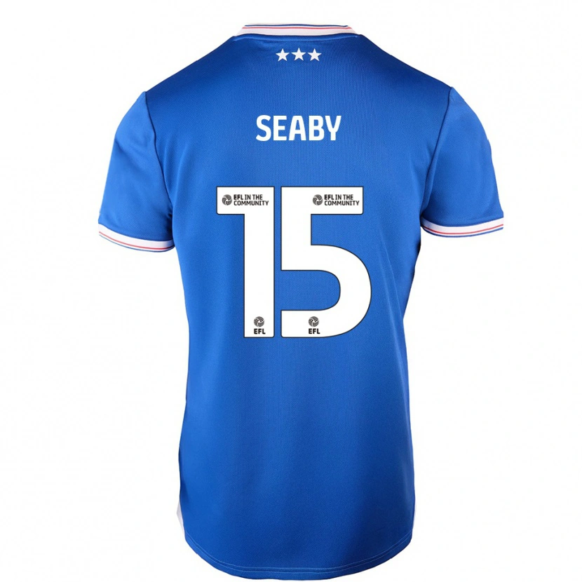 DanxenキッズRuby Seaby#15青 白ホームシャツ2025/26ジャージーユニフォーム