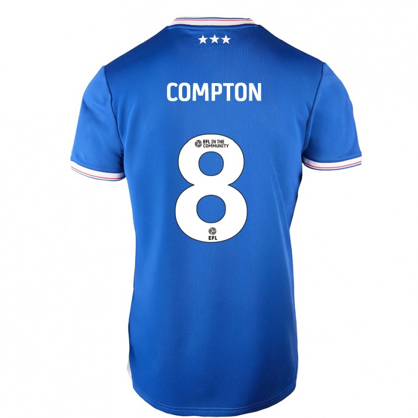 DanxenキッズCharlie Compton#8青 白ホームシャツ2025/26ジャージーユニフォーム
