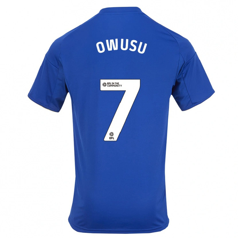 DanxenキッズBismark Owusu#7青 金ホームシャツ2025/26ジャージーユニフォーム