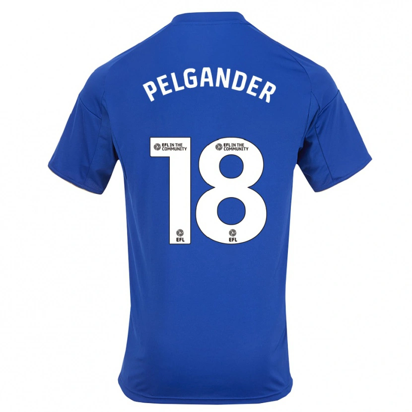 DanxenキッズEmilia Pelgander#18青 金ホームシャツ2025/26ジャージーユニフォーム