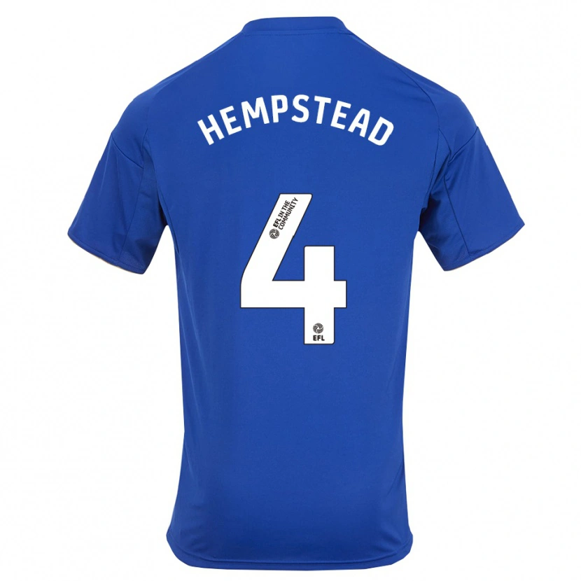 DanxenキッズOliver Hempstead#4青 金ホームシャツ2025/26ジャージーユニフォーム