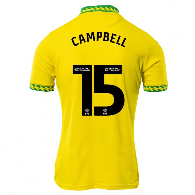 DanxenキッズBrandon Campbell#15白 緑ホームシャツ2025/26ジャージーユニフォーム