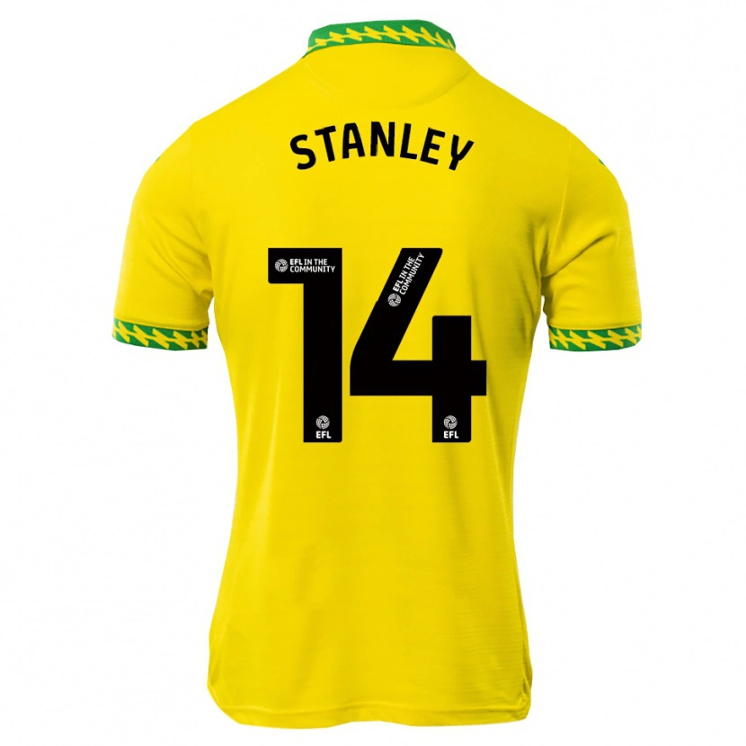 DanxenキッズKathryn Stanley#14白 緑ホームシャツ2025/26ジャージーユニフォーム