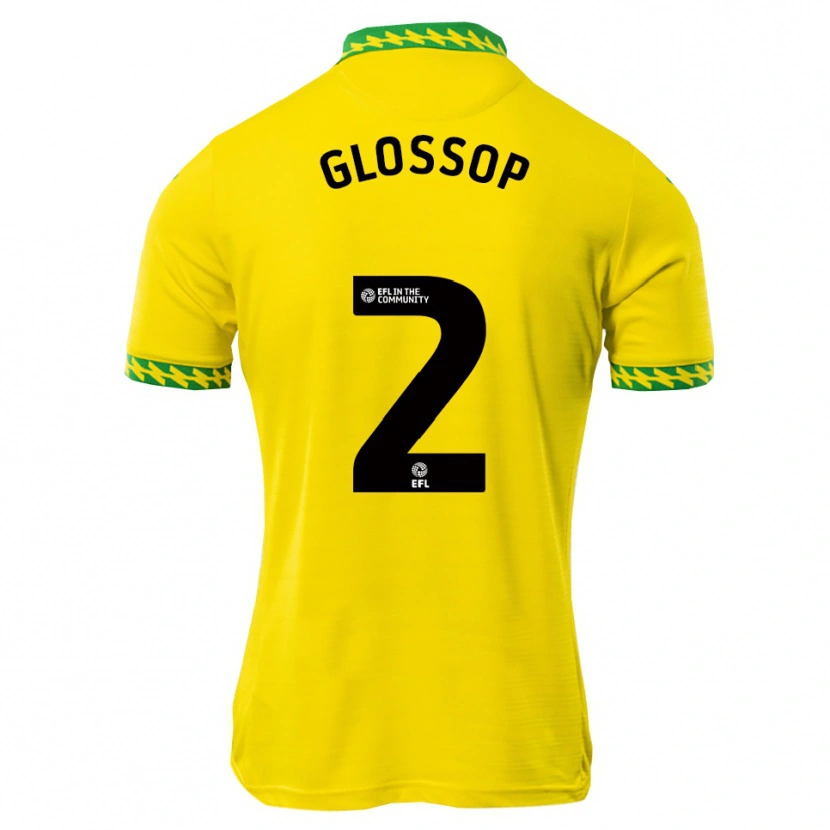 DanxenキッズJake Glossop#2白 緑ホームシャツ2025/26ジャージーユニフォーム