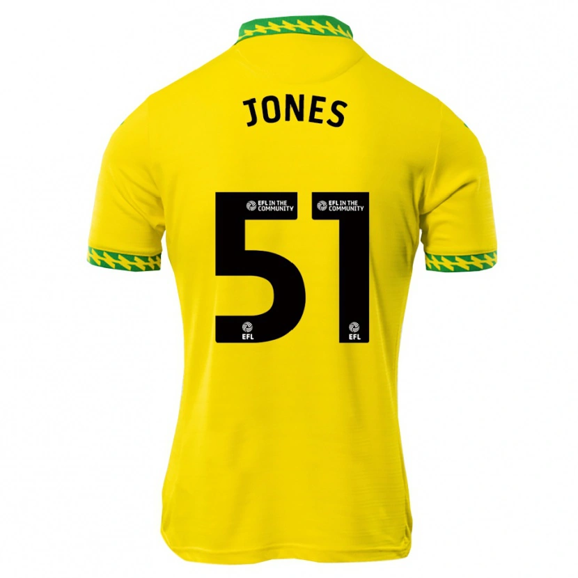 DanxenキッズDylan Jones#51白 緑ホームシャツ2025/26ジャージーユニフォーム