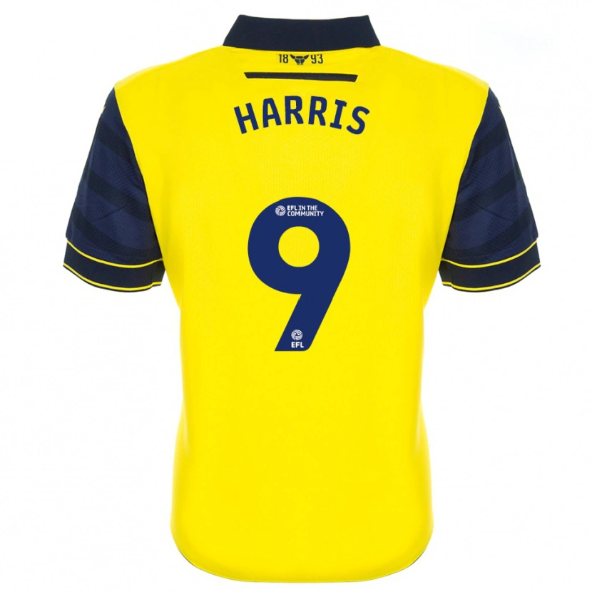 Danxenキッズマーク・ハリス#9黄 紺ホームシャツ2025/26ジャージーユニフォーム