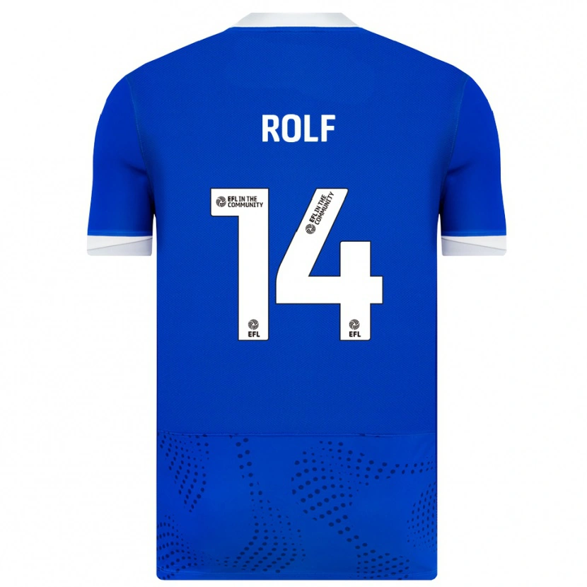 DanxenキッズAnnie Rolf#14青 白ホームシャツ2025/26ジャージーユニフォーム
