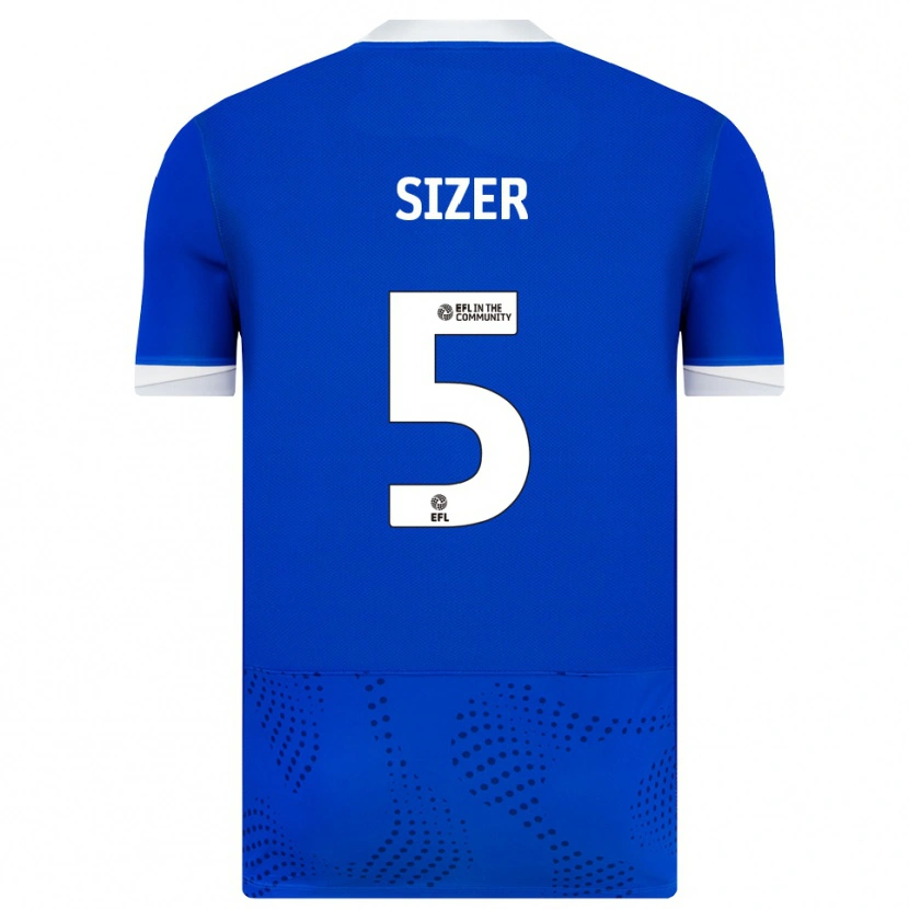 DanxenキッズAshton Sizer#5青 白ホームシャツ2025/26ジャージーユニフォーム