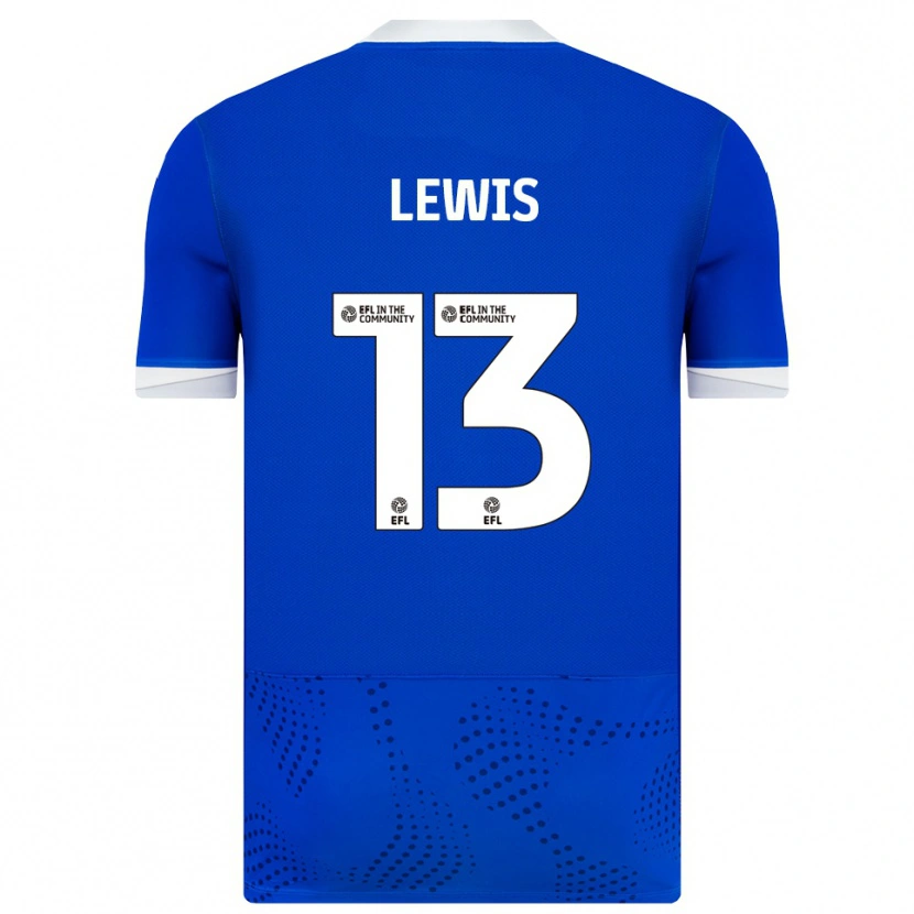 DanxenキッズKarl Lewis#13青 白ホームシャツ2025/26ジャージーユニフォーム