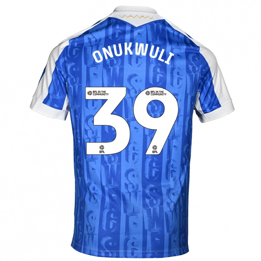 DanxenキッズFavour Onukwuli#39青 白ホームシャツ2025/26ジャージーユニフォーム