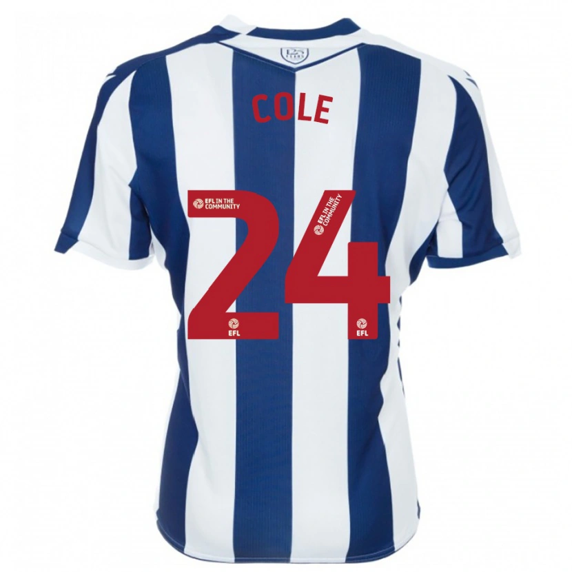 Danxenキッズデルフィー・コール#24紺 白ホームシャツ2025/26ジャージーユニフォーム