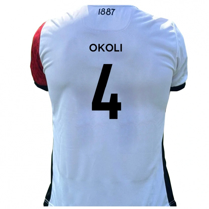 DanxenキッズChinwike Okoli#4赤 白ホームシャツ2025/26ジャージーユニフォーム