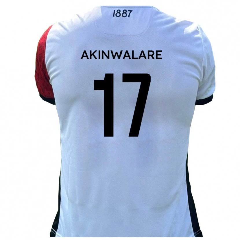 DanxenキッズSeyi Akinwalare#17赤 白ホームシャツ2025/26ジャージーユニフォーム