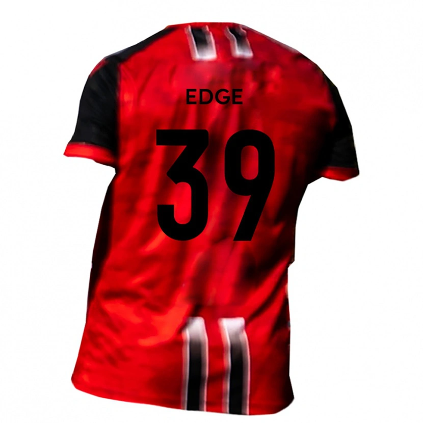 DanxenキッズCharlie Edge#39赤 黒ホームシャツ2025/26ジャージーユニフォーム