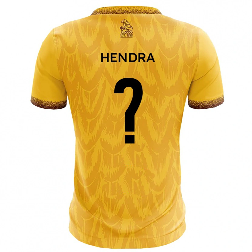 DanxenキッズAmber Hendra#0黄 茶ホームシャツ2025/26ジャージーユニフォーム