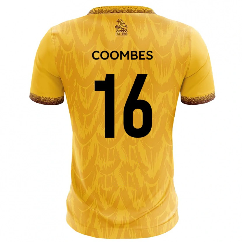 DanxenキッズJay Coombes#16黄 茶ホームシャツ2025/26ジャージーユニフォーム