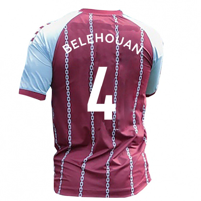 DanxenキッズJean Belehouan#4水色 錆赤ホームシャツ2025/26ジャージーユニフォーム