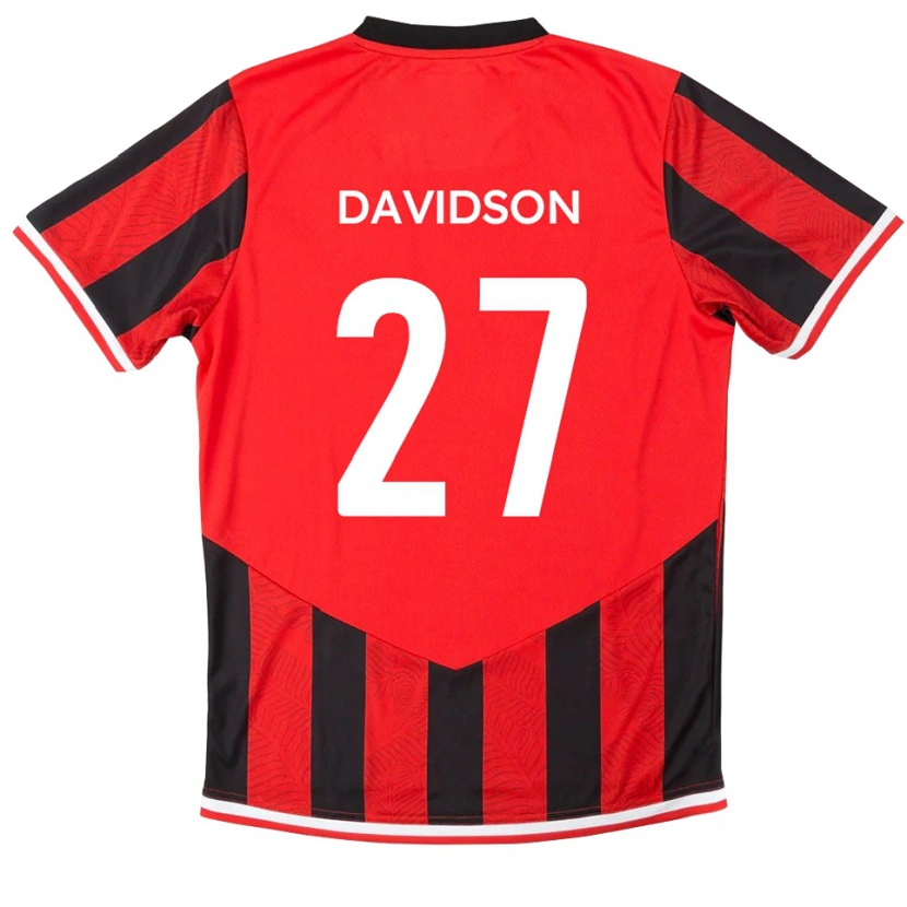 DanxenキッズMani Davidson#27赤 黒ホームシャツ2025/26ジャージーユニフォーム