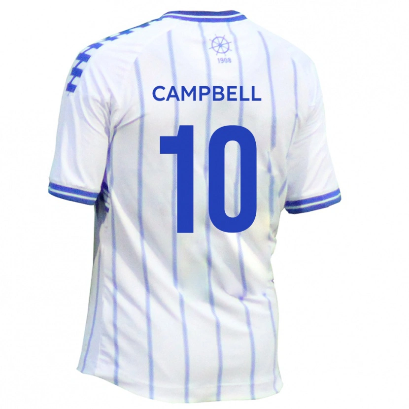 DanxenキッズAdam Campbell#10白 青ホームシャツ2025/26ジャージーユニフォーム
