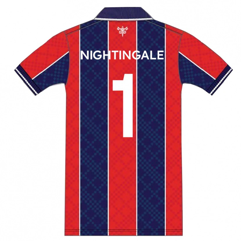 DanxenキッズBen Nightingale#1赤 紺ホームシャツ2025/26ジャージーユニフォーム