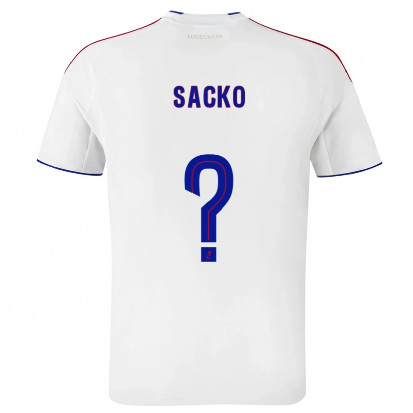 DanxenキッズAboubacar Sacko#0白 赤ホームシャツ2025/26ジャージーユニフォーム