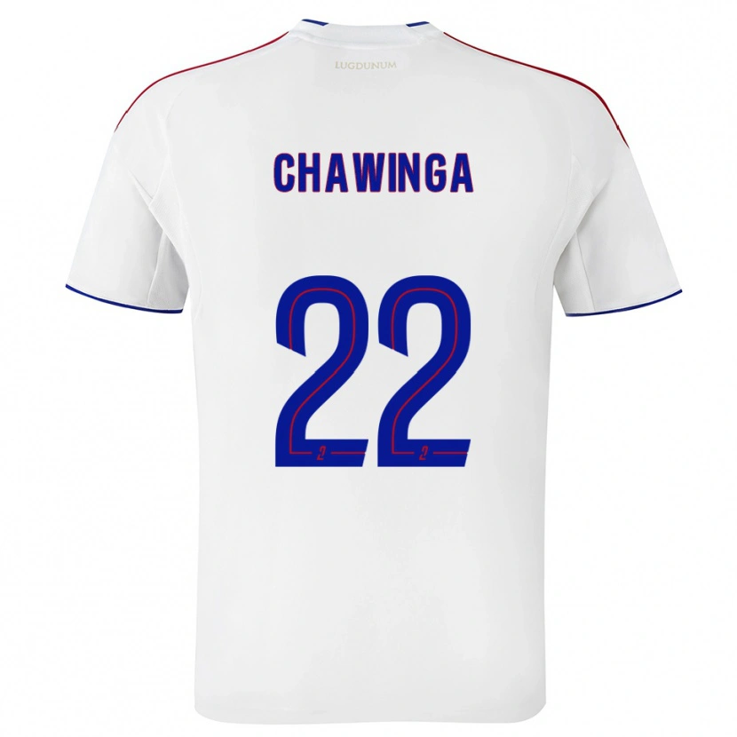 DanxenキッズTabitha Chawinga#22白 赤ホームシャツ2025/26ジャージーユニフォーム