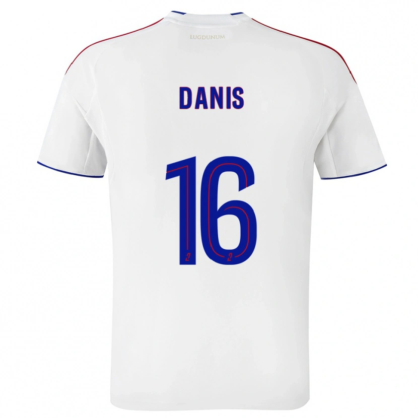 DanxenキッズAdrien Danis#16白 赤ホームシャツ2025/26ジャージーユニフォーム