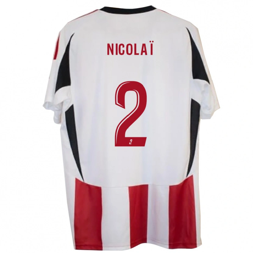 DanxenキッズDominique Nicolaï#2赤 青ホームシャツ2025/26ジャージーユニフォーム