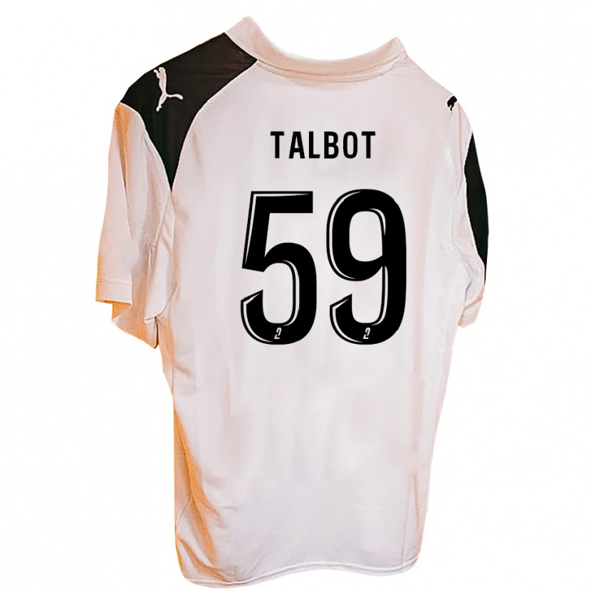 DanxenキッズNathan Talbot#59黒 白ホームシャツ2025/26ジャージーユニフォーム