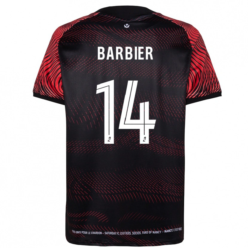 DanxenキッズHugo Barbier#14白 赤ホームシャツ2025/26ジャージーユニフォーム