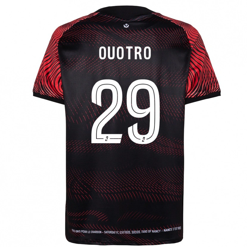DanxenキッズPatrick Ouotro#29白 赤ホームシャツ2025/26ジャージーユニフォーム