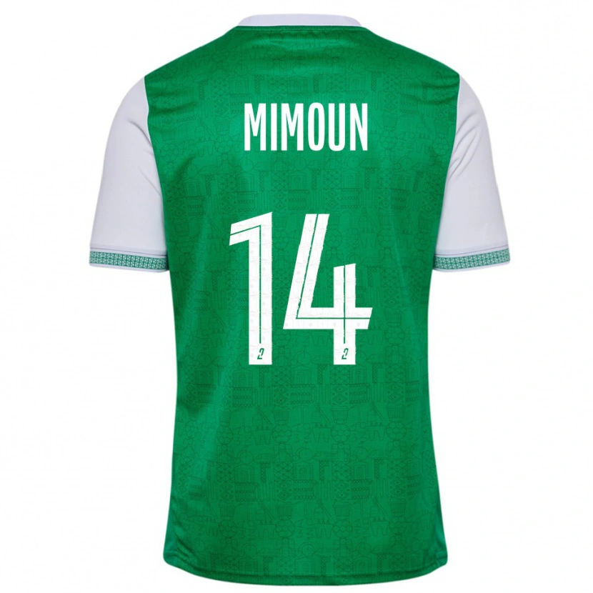 DanxenキッズYanis Mimoun#14緑 白ホームシャツ2025/26ジャージーユニフォーム