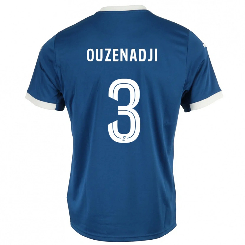 DanxenキッズAnis Ouzenadji#3青 白ホームシャツ2025/26ジャージーユニフォーム