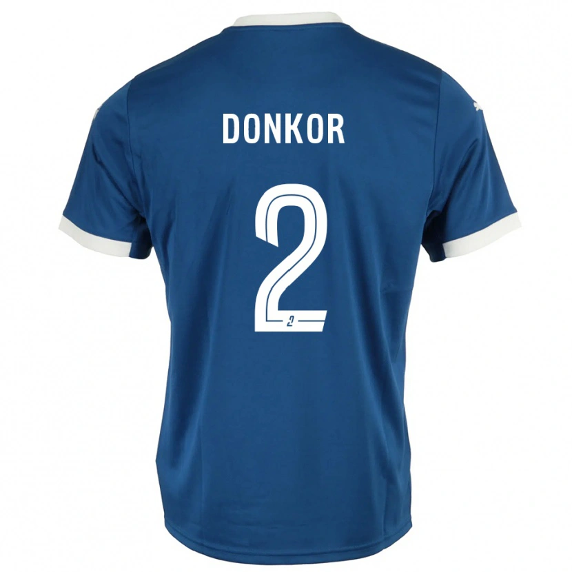 DanxenキッズNoah Donkor#2青 白ホームシャツ2025/26ジャージーユニフォーム