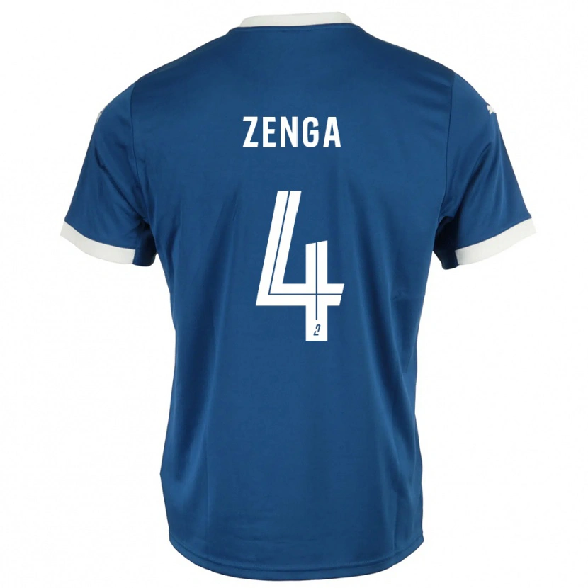 DanxenキッズPreston Zenga#4青 白ホームシャツ2025/26ジャージーユニフォーム